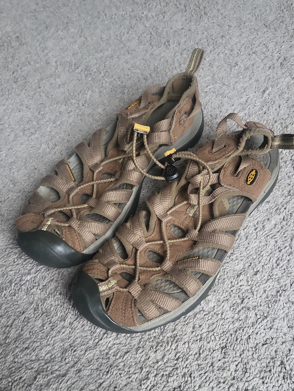 Keen Whisper Hiking Sandals Womens 10.5 Brown Waterproof Hybrid Shoes Outdoors - Picture 4 of 9
